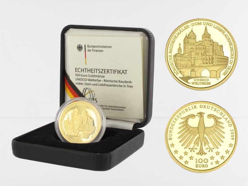 BRD 100 Euro Gold, 2009 D, Trier, original