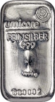 1000 Gramm Silberbarren 999,9 Feinsilber