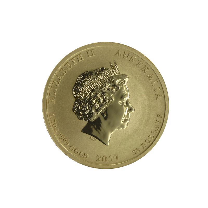 Australien 50 $ Lunar II Hahn, 1/2 Unze 2017