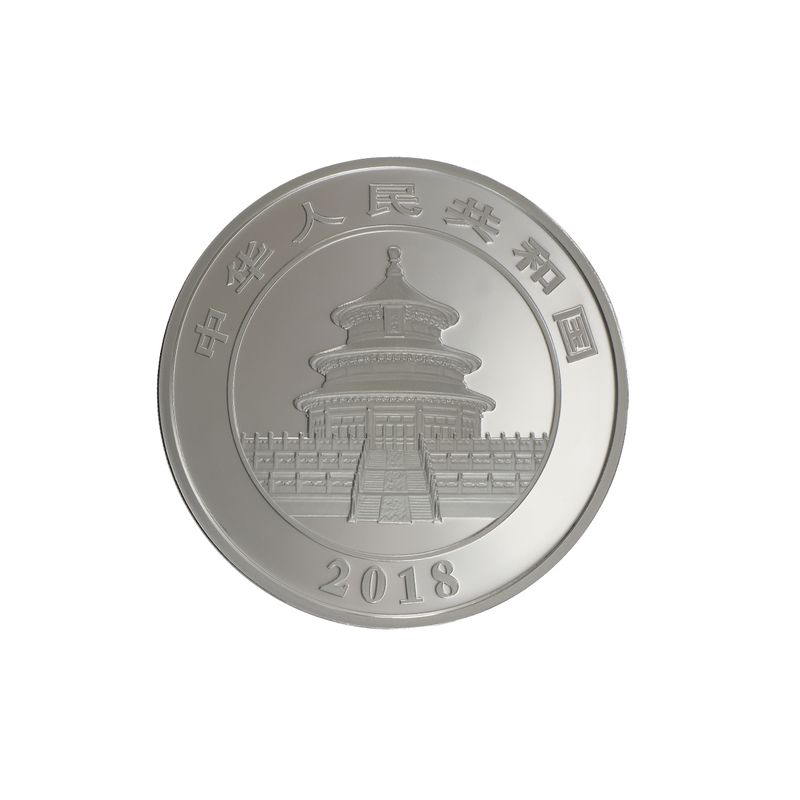 China 50 Yu Panda  2018 Box + CoA, 150 g.  Silber PP
