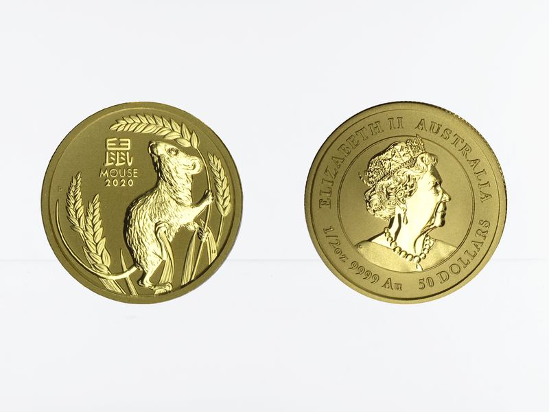 Australien 50$ Lunar III  Maus, 1/2 Unze  2020
