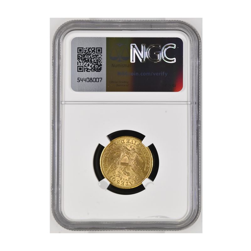 USA 5 Dollars Gold Eagle/Kopf 1901 S, Slab NGC MS62