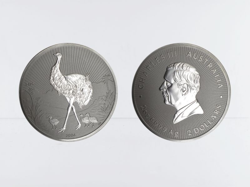 Australien 2$ Next Generation Emu 2024, 2 oz  Silber