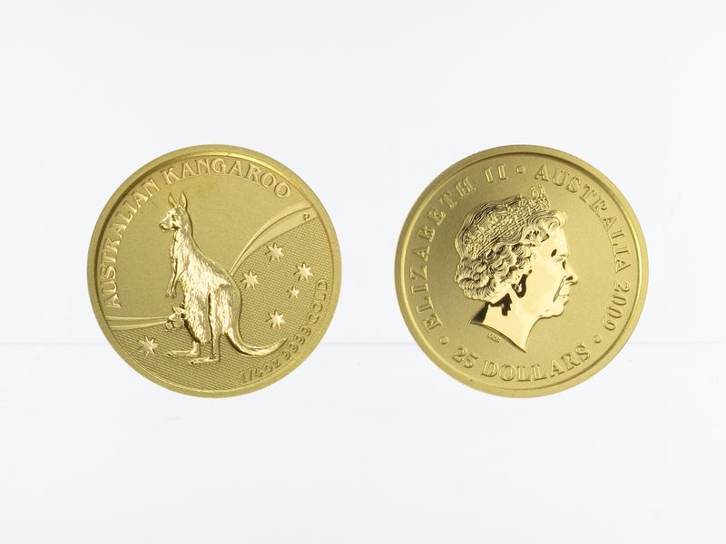 Australien 25 $ Nugget Känguru, 1/4 Unze  2009