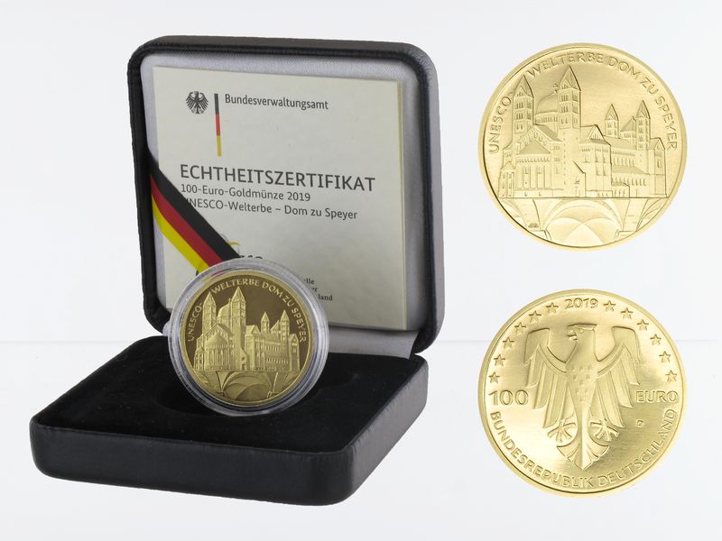 BRD 100 Euro Gold, 2019, Dom zu Speyer G
