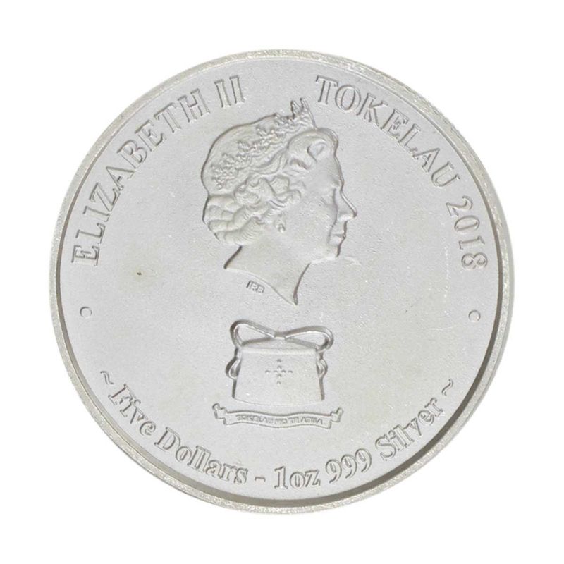 Tokelau 5 Dollar Leopard Shark 2018, 1 oz Silber
