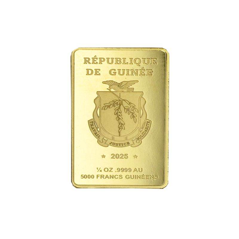 Guinea 5000 Francs Gold, 2025, Stier mit Osmium 