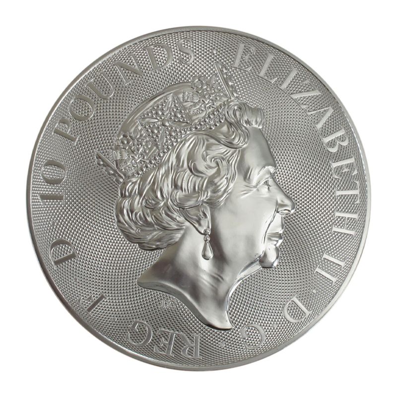 GB 10 Pfd. Queens Beasts White Greyhound 2022, 10 oz