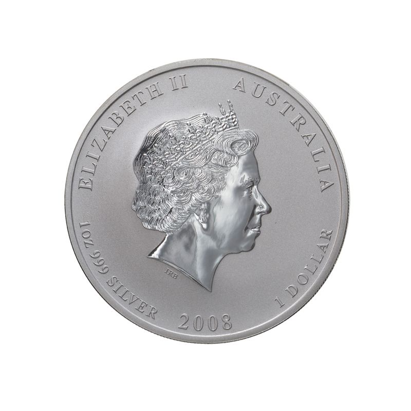 Australien 1$ Maus Lunar II  2008, 1 oz  Silber