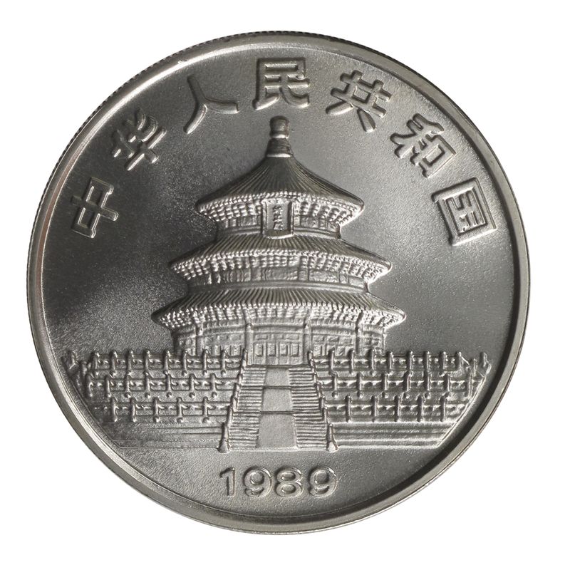 China 10 Yu Panda  1989, 1 oz  Silber