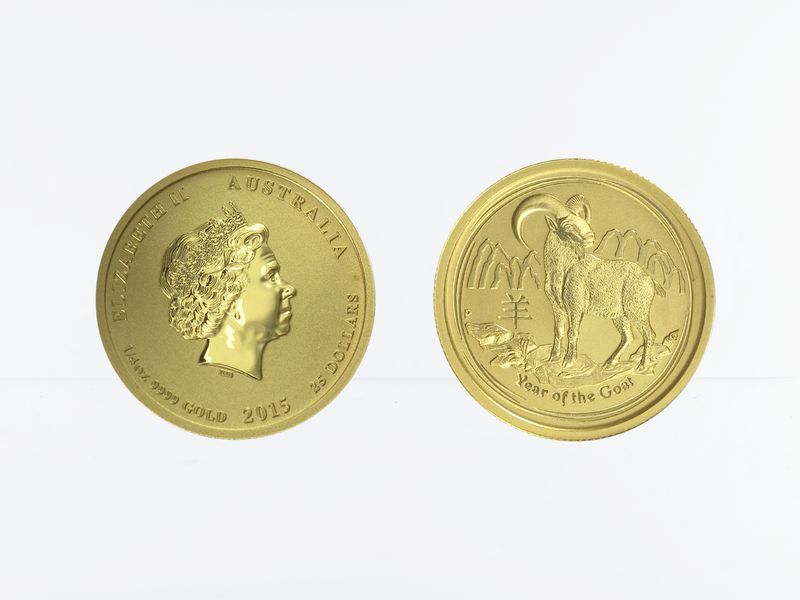 Australien 25$ Lunar II  Ziege, 1/4 Unze  2015