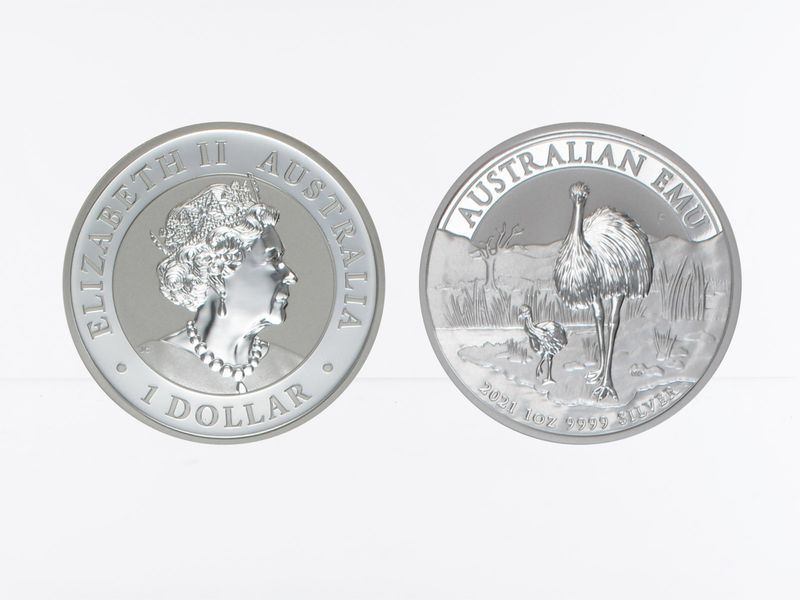 Australien 1$ Emu 2021, 1 oz  Silber