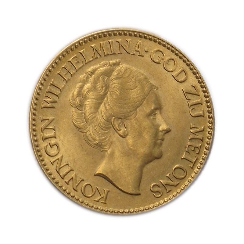 Niederlande 10 Gulden Gold Königin Wilhelmina I. 1933