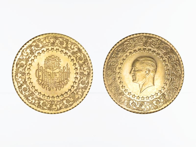 Türkei 250 Kurush Atatürk 1970, Kreis Ornament + Sterne