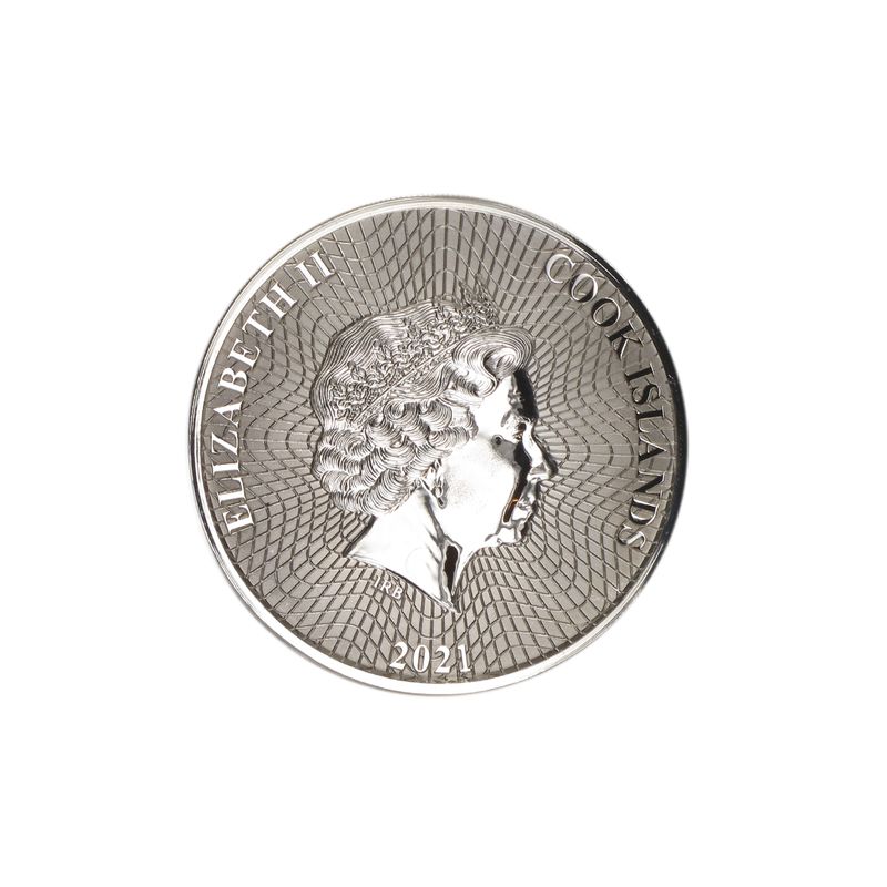 Cook Islands 1 $ Seestern 2021, Silver Star, 1 oz  Silber