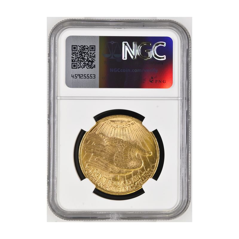 USA 20 Dollars Gold Eagle/Statue 1923 Motto, Slab PCGS MS63