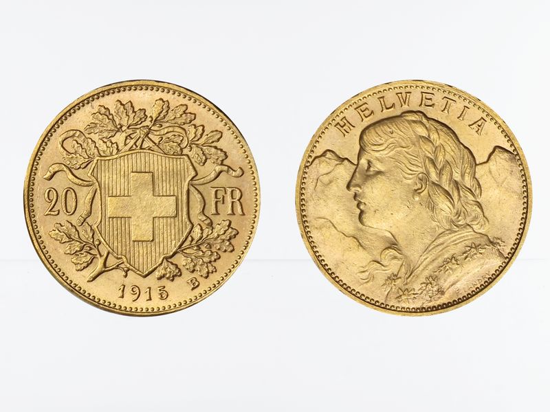 Schweiz 20 Franken Vreneli Goldmünze 1915