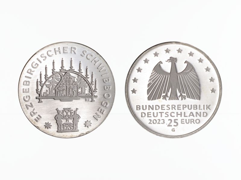 25 Euro Erzgebirgischer Schwibbogen Silber 2023