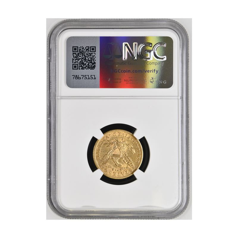 USA 5 Dollars Gold Eagle/Kopf 1901 S, Slab NGC AU Details