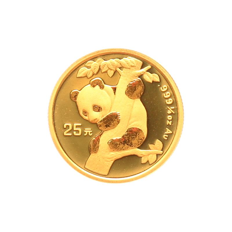 China 25 Yu  Panda 1996, 1/4 Unze Feingold