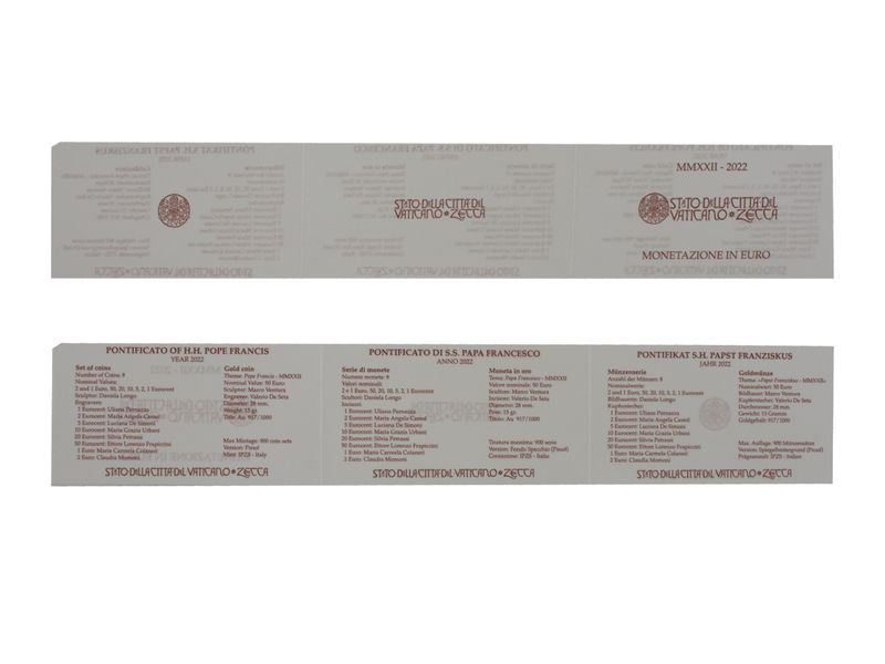 Vatikan original KMS, 2022 PP, PP + Goldmünze