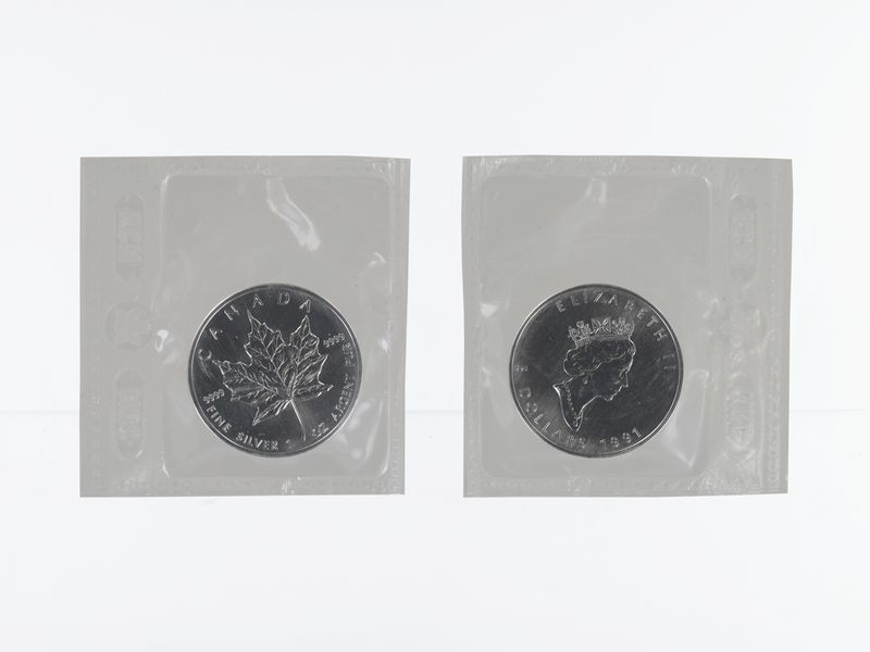 Kanada 5$ Maple Leaf 1991, 1 oz  Silber Folie