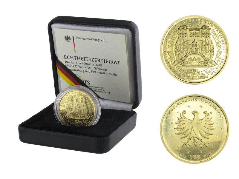 BRD 100 Euro Gold, 2018, Augustusburg A