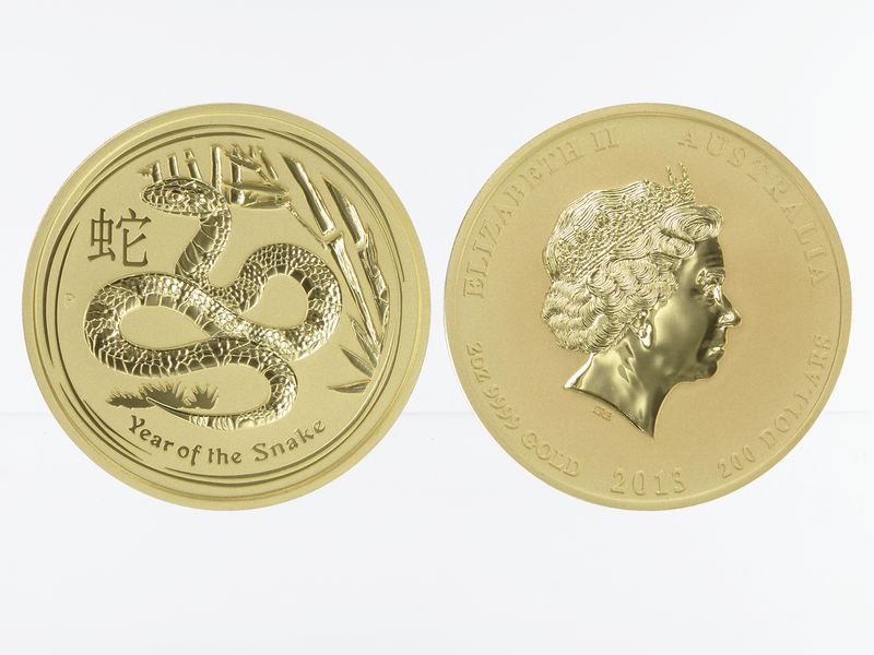 Australien 200 $ Lunar II  Schlange, 2 Unzen  2013