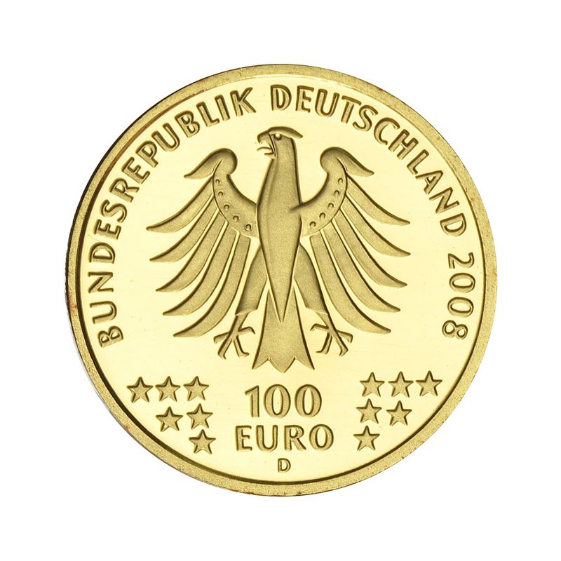 BRD 100 Euro Gold, 2008 D, Goslar, original