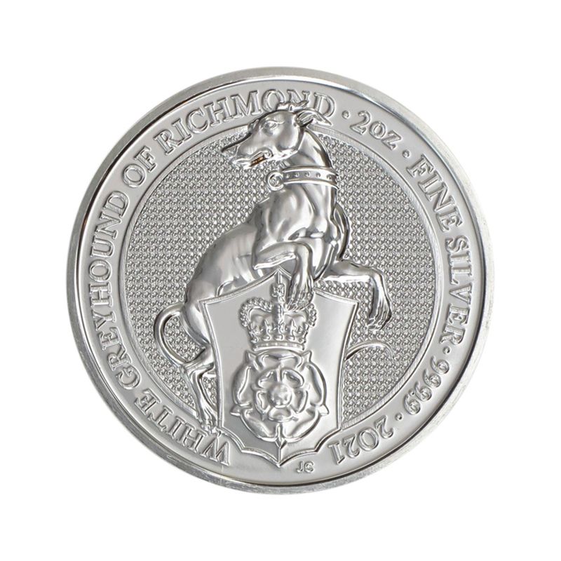 GB 5 Pfd.Queens Beasts White Greyhound 2021, 2oz