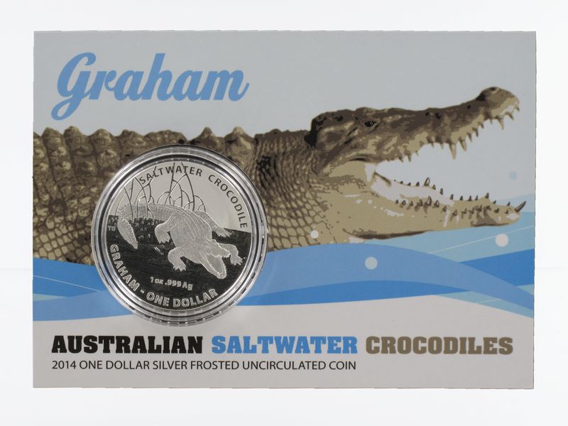 Australien 1$ Saltwater Crocodile (RAM), Graham 2014, Blister
