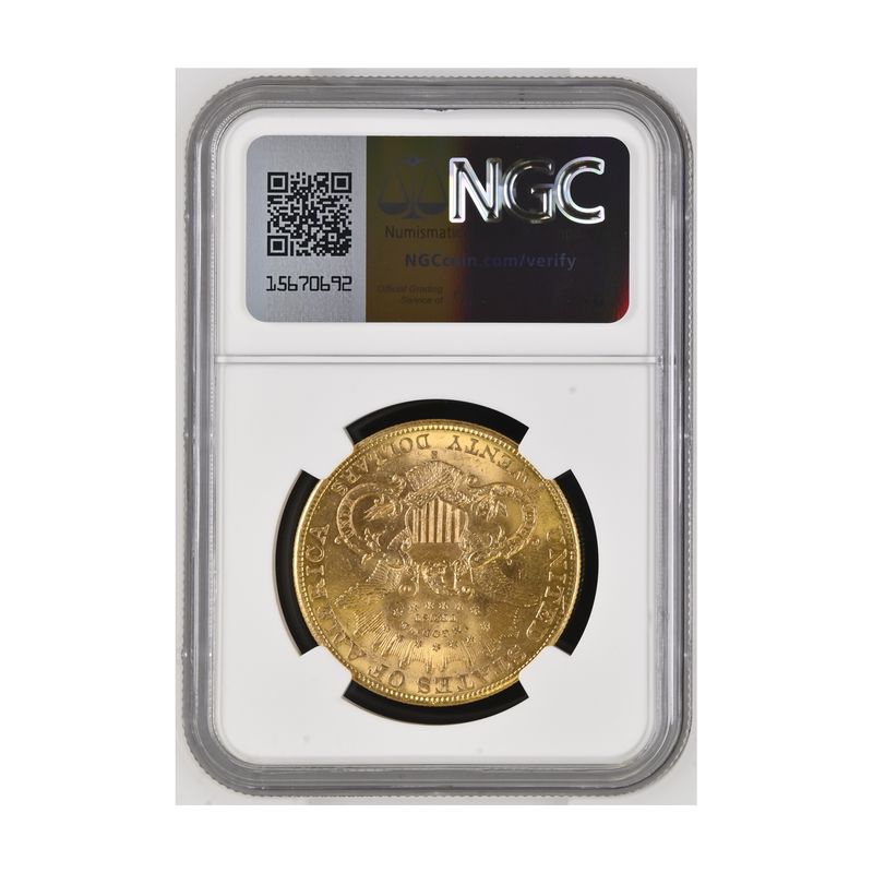 USA 20 Dollars Gold Eagle/Kopf 1904 S, Slab NGC MS 62