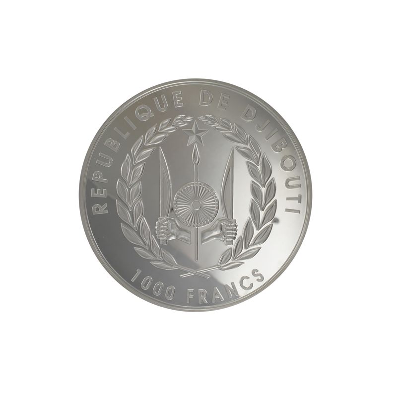 Dschibuti 1000 Fr. Kilimandscharo 2023, 1 Kg  Silber, PP